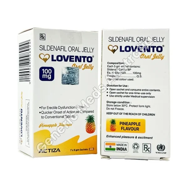 Lovento Oral Jelly Pineapple flavour (Sildenafil Citrate)